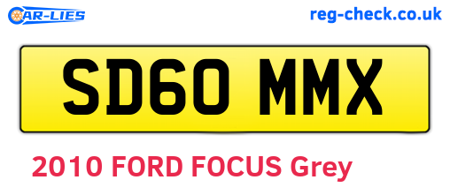 SD60MMX are the vehicle registration plates.