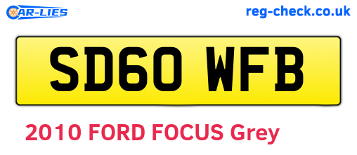 SD60WFB are the vehicle registration plates.