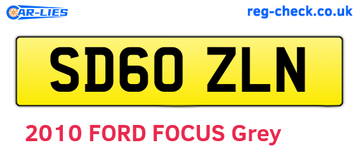 SD60ZLN are the vehicle registration plates.