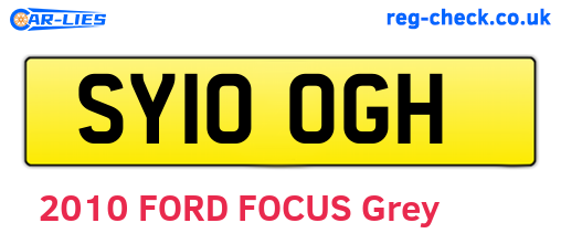 SY10OGH are the vehicle registration plates.