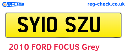 SY10SZU are the vehicle registration plates.