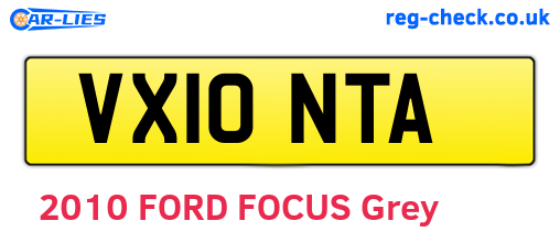 VX10NTA are the vehicle registration plates.