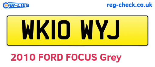 WK10WYJ are the vehicle registration plates.