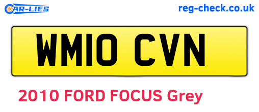 WM10CVN are the vehicle registration plates.