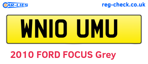 WN10UMU are the vehicle registration plates.