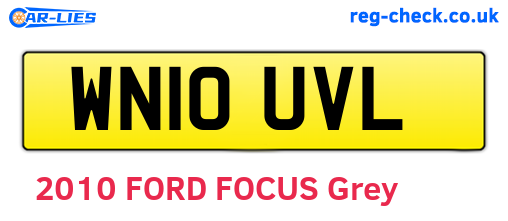 WN10UVL are the vehicle registration plates.