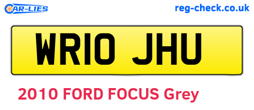 WR10JHU are the vehicle registration plates.