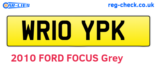 WR10YPK are the vehicle registration plates.