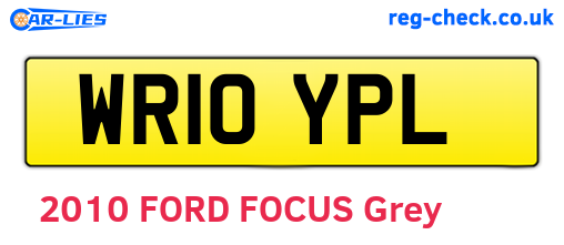 WR10YPL are the vehicle registration plates.