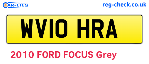 WV10HRA are the vehicle registration plates.