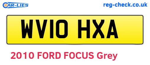 WV10HXA are the vehicle registration plates.