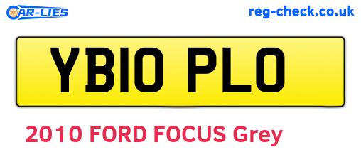 YB10PLO are the vehicle registration plates.