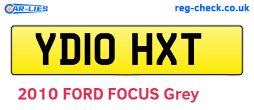 YD10HXT are the vehicle registration plates.