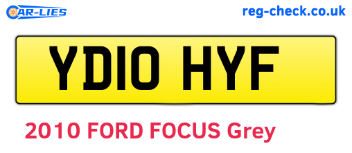YD10HYF are the vehicle registration plates.