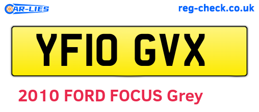 YF10GVX are the vehicle registration plates.