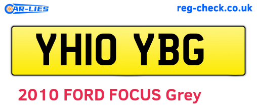 YH10YBG are the vehicle registration plates.