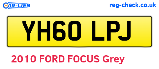 YH60LPJ are the vehicle registration plates.