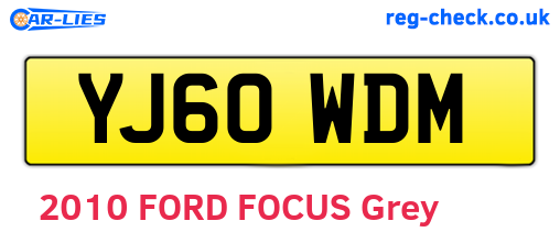 YJ60WDM are the vehicle registration plates.