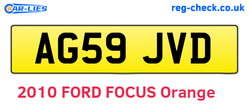 AG59JVD are the vehicle registration plates.
