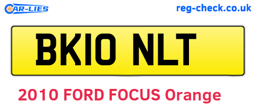 BK10NLT are the vehicle registration plates.