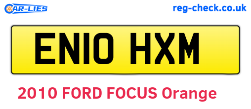 EN10HXM are the vehicle registration plates.