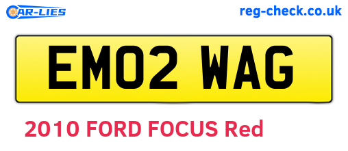 EM02WAG are the vehicle registration plates.