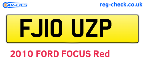 FJ10UZP are the vehicle registration plates.