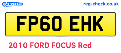 FP60EHK are the vehicle registration plates.