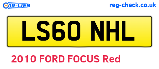 LS60NHL are the vehicle registration plates.