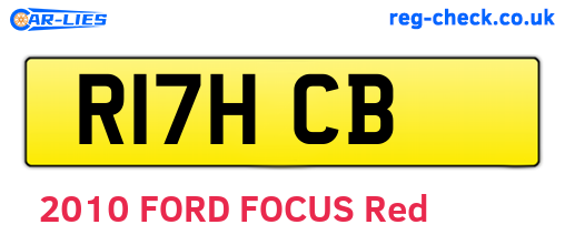 R17HCB are the vehicle registration plates.
