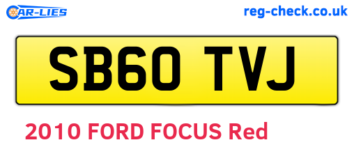 SB60TVJ are the vehicle registration plates.