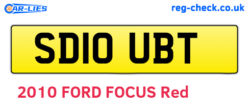 SD10UBT are the vehicle registration plates.