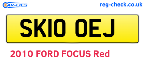 SK10OEJ are the vehicle registration plates.