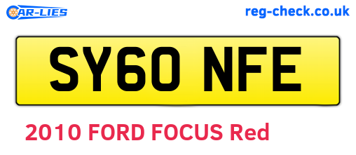 SY60NFE are the vehicle registration plates.