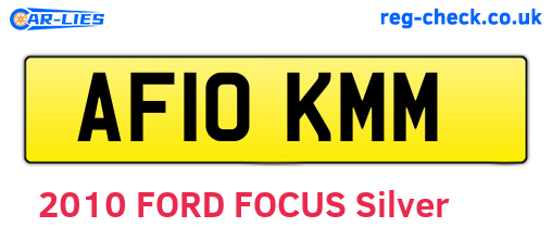 AF10KMM are the vehicle registration plates.