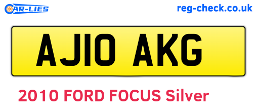 AJ10AKG are the vehicle registration plates.