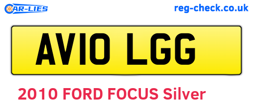 AV10LGG are the vehicle registration plates.