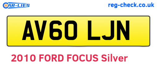 AV60LJN are the vehicle registration plates.