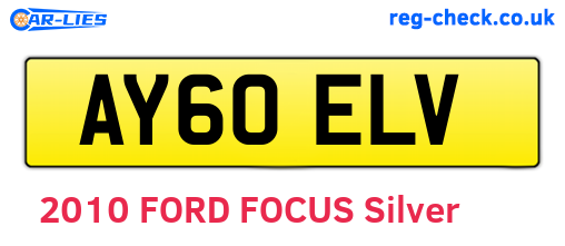 AY60ELV are the vehicle registration plates.
