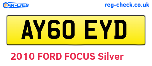 AY60EYD are the vehicle registration plates.