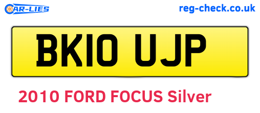 BK10UJP are the vehicle registration plates.