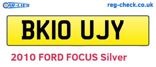 BK10UJY are the vehicle registration plates.