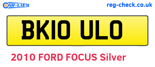 BK10ULO are the vehicle registration plates.
