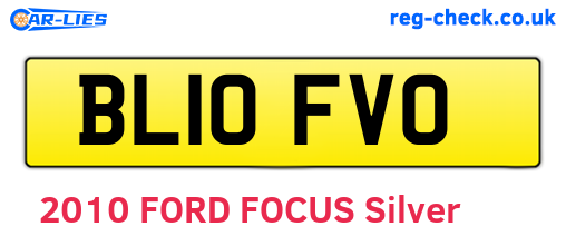 BL10FVO are the vehicle registration plates.