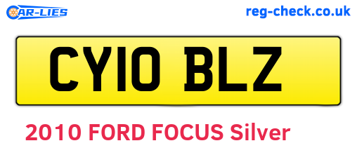 CY10BLZ are the vehicle registration plates.