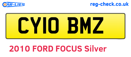 CY10BMZ are the vehicle registration plates.