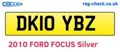 DK10YBZ are the vehicle registration plates.