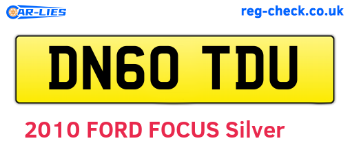 DN60TDU are the vehicle registration plates.