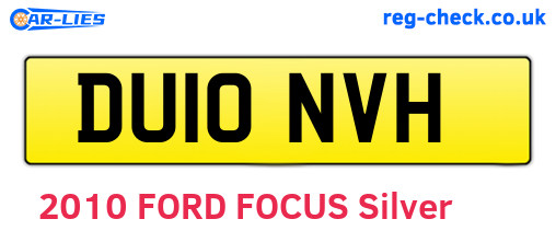 DU10NVH are the vehicle registration plates.