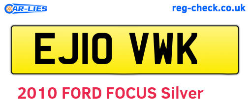 EJ10VWK are the vehicle registration plates.